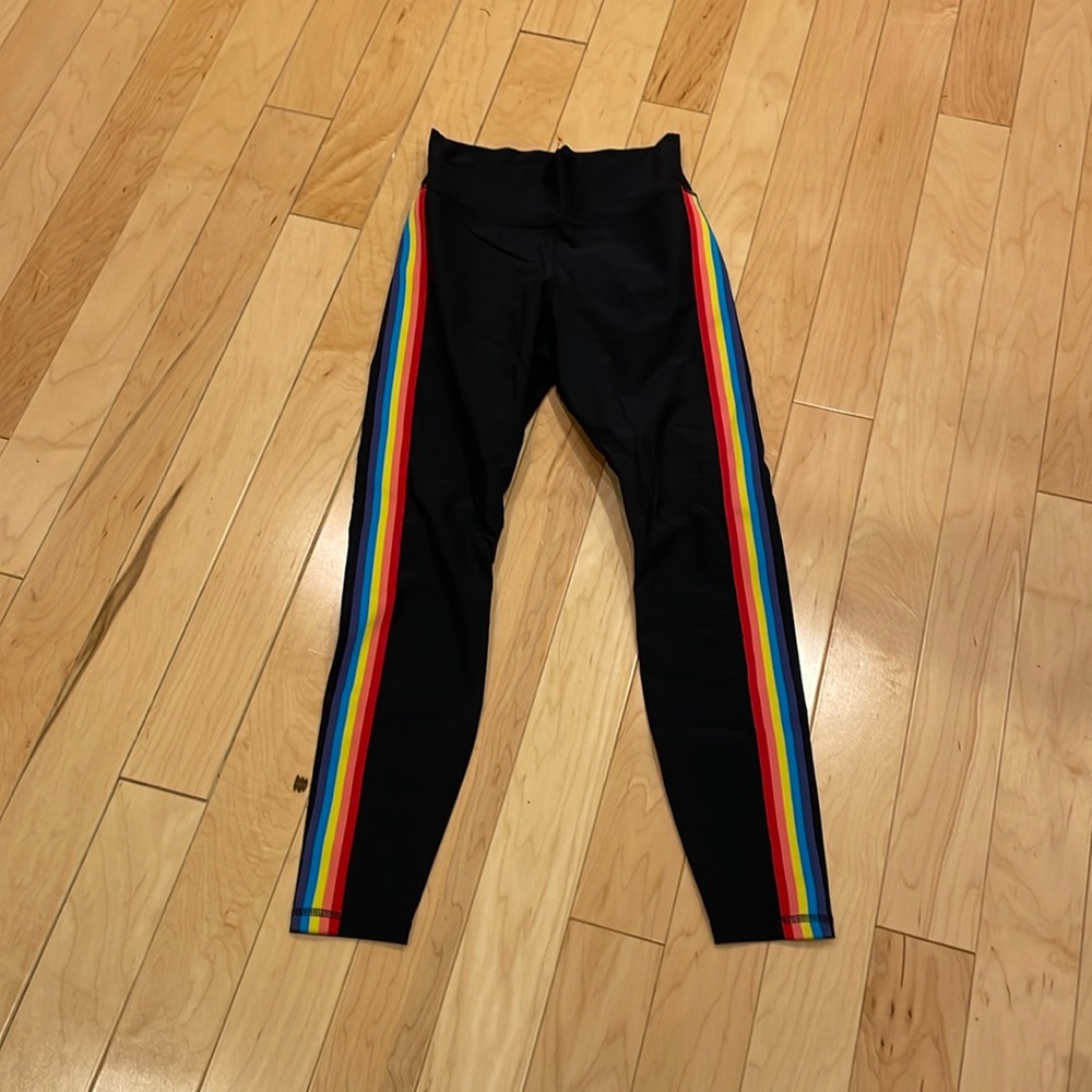 Spiritual Gangster Ada stripe rainbow leggings